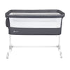 Patut co-sleeper, Lionelo, Theo, 2 in 1, Cu setare unghiulara, Reglabil in 5 pozitii pe inaltime, Conform cu standardele europeane de securitate EN1130 si EN16890, Dark Grey