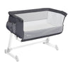 Patut co-sleeper, Lionelo, Theo, 2 in 1, Cu setare unghiulara, Reglabil in 5 pozitii pe inaltime, Conform cu standardele europeane de securitate EN1130 si EN16890, Dark Grey