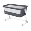 Patut co-sleeper, Lionelo, Theo, 2 in 1, Cu setare unghiulara, Reglabil in 5 pozitii pe inaltime, Conform cu standardele europeane de securitate EN1130 si EN16890, Dark Grey