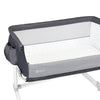 Patut co-sleeper, Lionelo, Theo, 2 in 1, Cu setare unghiulara, Reglabil in 5 pozitii pe inaltime, Conform cu standardele europeane de securitate EN1130 si EN16890, Dark Grey