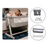 Patut co-sleeper, Lionelo, Theo, 2 in 1, Cu setare unghiulara, Reglabil in 5 pozitii pe inaltime, Conform cu standardele europeane de securitate EN1130 si EN16890, Dark Grey