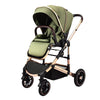 Carucior 2 in 1, L-Sun, Francesca Cadru aluminiu, Ultrapliabil, Cu Parte Sport  si salteluta moale, Reversibil, Huse pentru picioare, Geanta parinti, Pana la 22 kg, OLIVE