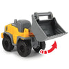 Camion Dickie Toys Mack Volvo Micro Builder cu remorca, buldozer si camion basculant