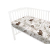 Cearceaf cu elastic, MimiNu, Pentru patut leagan sau patut co-sleeper, Dimensiune 90x40 cm, Din bumbac certificat Oeko Tex Standard 100, Design, Woodland