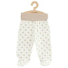 Pantalonasi, New Baby, Cu botosei, Marime 50, Din bumbac 100%, Classic II Beige Stars