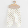 Pantalonasi, New Baby, Cu botosei, Marime 50, Din bumbac 100%, Classic II Beige Stars