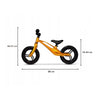 Bicicleta fara pedale, Lionelo, Bart, Usoara, Cu cadru din magneziu, Cu ghidon si sa reglabile, Greutate 3 Kg, 12 inch, Conform cu standardul european de securitate EN71, Auriu