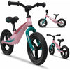 Bicicleta fara pedale, Lionelo, Bart Tour, Usoara, Cu cadru din magneziu, Cu ghidon si sa reglabile, Greutate 3.8 Kg, 12 inch, Conform cu standardul european de securitate EN71, Pink Bubblegum