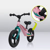 Bicicleta fara pedale, Lionelo, Bart Tour, Usoara, Cu cadru din magneziu, Cu ghidon si sa reglabile, Greutate 3.8 Kg, 12 inch, Conform cu standardul european de securitate EN71, Pink Bubblegum