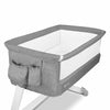 Patut co-sleeper, Lionelo, Theo, 2 in 1, Cu setare unghiulara, Reglabil in 5 pozitii pe inaltime, Conform cu standardele europeane de securitate EN1130 si EN16890, Grey