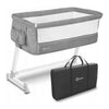 Patut co-sleeper, Lionelo, Theo, 2 in 1, Cu setare unghiulara, Reglabil in 5 pozitii pe inaltime, Conform cu standardele europeane de securitate EN1130 si EN16890, Grey