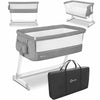 Patut co-sleeper, Lionelo, Theo, 2 in 1, Cu setare unghiulara, Reglabil in 5 pozitii pe inaltime, Conform cu standardele europeane de securitate EN1130 si EN16890, Grey