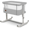 Patut co-sleeper, Lionelo, Aurora, 3 in 1, Cu leganare si setare unghiulara, Include saltea cu densitate T25 si geanta transport, Reglabil in 5 pozitii, Pana la 9 kg, 0 luni+, 85x60x66 cm, Certificari EN 1130:2019+AC:2020, EN 16890:2, Gri deschis