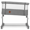 Patut co-sleeper, Lionelo, Aurora, 3 in 1, Cu leganare si setare unghiulara, Include saltea cu densitate T25 si geanta transport, Reglabil in 5 pozitii pe inaltime, Pana la 9 kg, 0 luni+, 85x60x66 cm, Conform cu EN 1130:2019+AC:2020, EN 16890:2, Gri