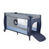 Patut pliant, Lionelo, Sven Plus, 120x60 cm, Cu doua nivele, Cu arcada jucarii, masuta de infasat, vibratii, melodii, conform cu standardele europeane de securitate EN716 si EN12221, Blue Navy