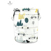 Cutie depozitare jucarii, MimiNu, Din bumbac certificat Oeko Tex Standard 100, Cu manere, 50x35 cm, Childrens Journey Grey