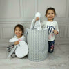 Cutie depozitare jucarii, MimiNu, Din bumbac certificat Oeko Tex Standard 100, Cu manere, 50x35 cm, Childrens Journey Grey