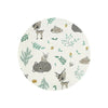 Organizator pentru patut, MimiNu, Din bumbac certificat Oeko Tex Standard 100, Cu 6 compartimente, Doua panglici, 70x40 cm, Forest friends Grey/Mint