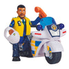 Motocicleta Simba Fireman Sam Police cu figurina Malcolm si accesorii