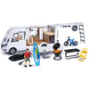 Rulota Dickie Toys Camper Hymer Camping Van Class B cu figurina si accesorii