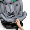 Scaun auto, Lionelo, Lavender I-size, Isofix, Cu centura TopTether, Cu spatar inclinabil in 5 pozitii, Cu tetiera reglabila in 13 pozitii, Instalare cu fata inainte, 9-36 Kg, 76-150 cm, Conform cu ECE R129, Gri