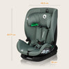 Scaun auto, Lionelo, Lavender I-size, Isofix, Cu centura TopTether, Cu spatar inclinabil in 5 pozitii, Cu tetiera reglabila in 13 pozitii, Instalare cu fata inainte, 9-36 Kg, 76-150 cm, Conform cu ECE R129, Verde