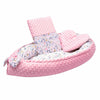 Set 3 piese, New Baby, Luxury, Baby Nest cu doua fete, Cu paturica si pernuta in forma de inima, Minky Cranberries