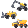 Set Dickie Toys Construction Set cu 3 vehicule 16 cm