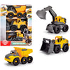 Set Dickie Toys Construction Set cu 3 vehicule 16 cm